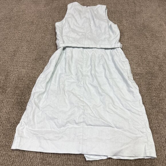 Ann Taylor Dress Green Belted Sleeveless Women’s Size 2 Petite - Picture 11 of 13